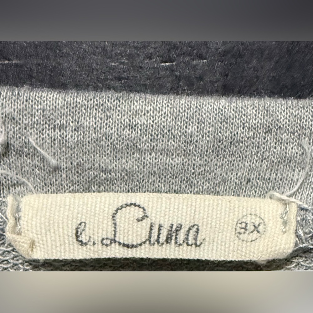 🛷e. Luna Camoflague Gray 3/4 Raglan Sleeve Shirt - Picture 3 of 6